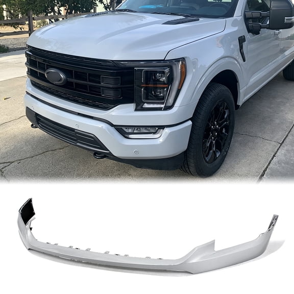 MAGICKIT Avalanche Grey Front Upper Bumper Cover For 2021 2022 2023 Ford F-150 F150