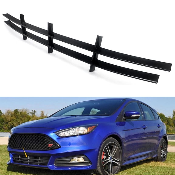 MAGICKIT For Ford Focus ST 2015-2018 Black Front Bumper Lower Grille Grill F1EZ17K945A
