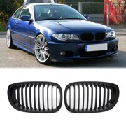 MAGICKIT Front Kidney Grilles For BMW E46 Coupe 2Door 325Ci 330Ci LCI 2003-2006 Matte Black