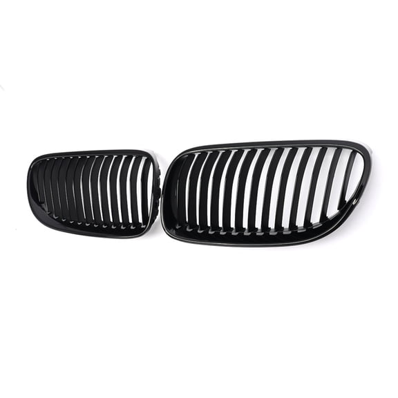 MAGICKIT Gloss Black Fits 2010-2013 BMW E92 E93 Coupe Front Bumper Kidney Grille Grill Hood