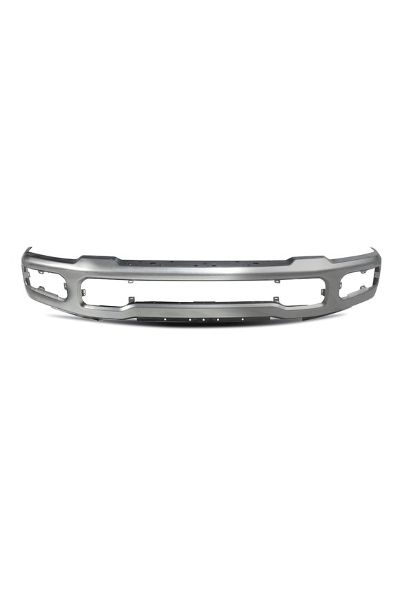 Iconic Silver w/ Fog Light Hole Front Bumper Face Bar For Ford F250 F350 Super Duty w/o Sensor Holes