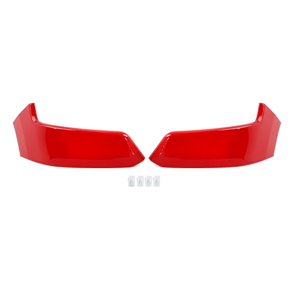MAGICKIT Pair Flame Red Front Bumper End Cover Panel Fits 2019-2024 Dodge Ram 1500