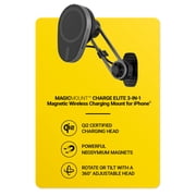 Scosche MagicMount Qi2 Elite Charge 3-in-1 15W Wireless Car Mount Kit MagSafe Compatible MEQMSRM-AP2