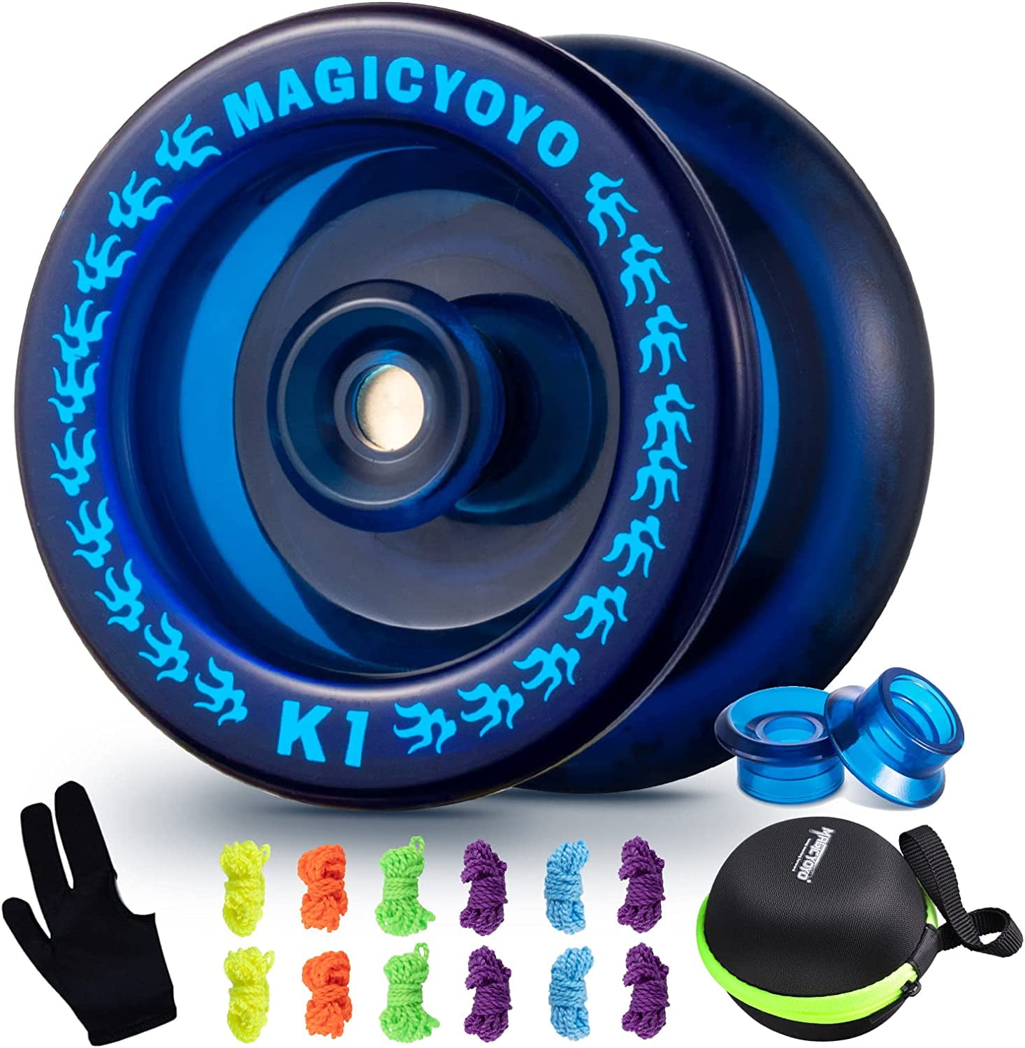MAGICYOYO Reponsive Yoyos for Kids Beginners, Pro Yoyo 2 Pack Aluminum Yoyo  V3 + Plastic Yoyo