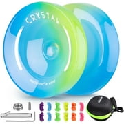 MAGICYOYO Professional Responsive Yoyo K2 Blue Yellow Gradient, Plastic Yo-Yo with 12 Yoyo Strings