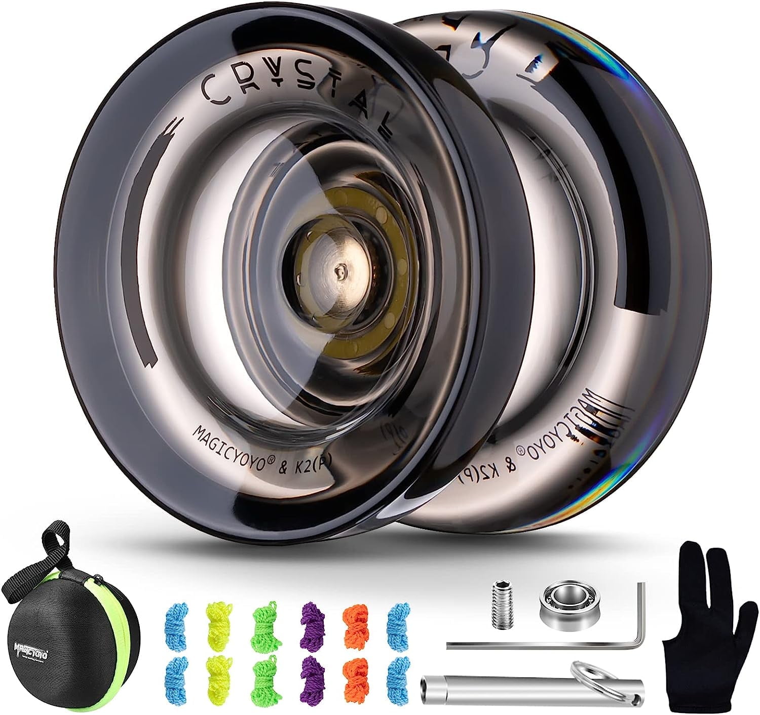 MAGICYOYO K2 Pro Responsive Yoyo for Adults, Crystal Black MAGICYOYO K2 Pro Responsive Yoyo for Adults, Crystal Black