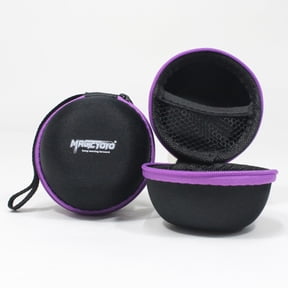 MAGICYOYO Structured Yo-Yo Case Zippered - Holds 1 YoYo - Water Resistant! Sold Individually (Black w/ Purple Zipper)