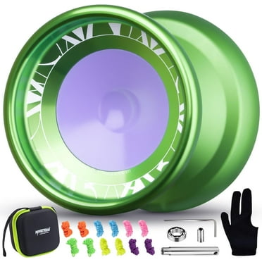 MAGICYOYO V11 Green Finger Spin Yoyo -Pofessional Dual Purpose Yoyo for Beginners Advanced