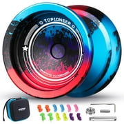 MAGICYOYO V12 Black Blue Red, Finger Spin Yoyo Professional Responsive Yoyo for Kids & Adults