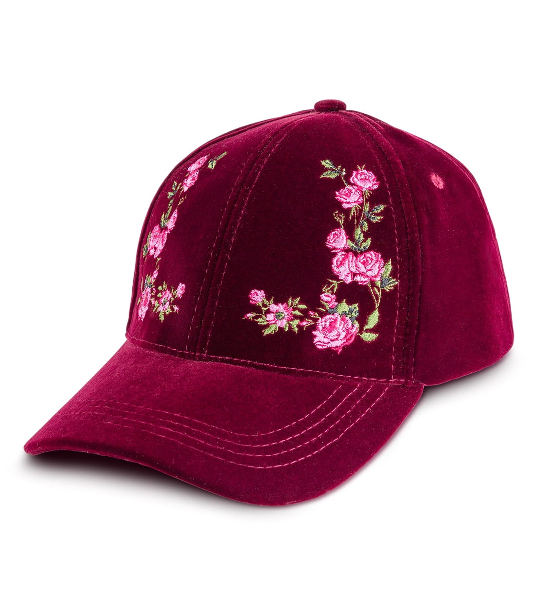 Burgundy velvet hotsell baseball cap