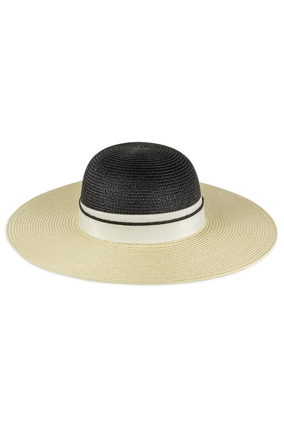 WOMEN'S PAPER STRAW FLOPPY SUN HAT