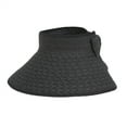 thumbnail image 1 of MAGID WOMEN'S PAPER STRAW ROLL UP SUN VISOR WITH BOW VELCRO, 1 of 3