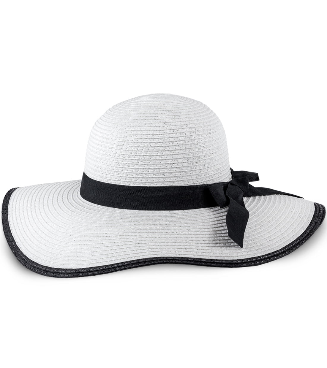 MAGID WOMEN'S SOLID STRAW FLOPPY SUN HAT