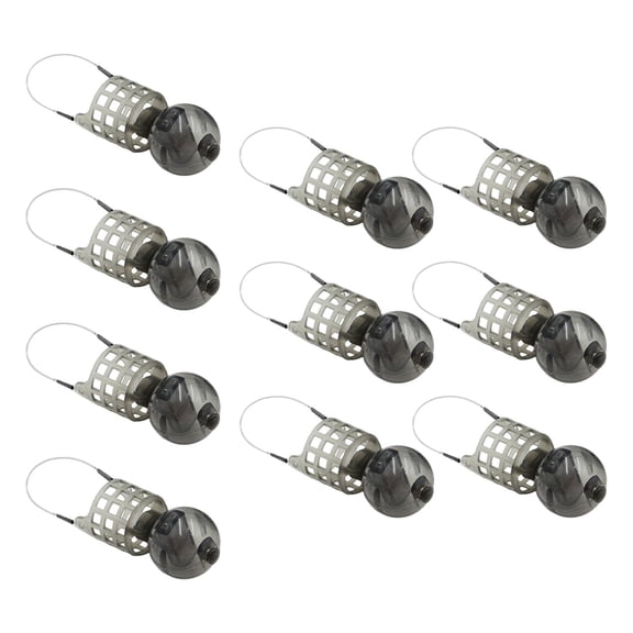 MAGIDEAL 10 Pieces Fishing Feeders Carp Cage Accessory Sturdy Equipment Portable Carp Feeders s Container for Crayfish Minnow S