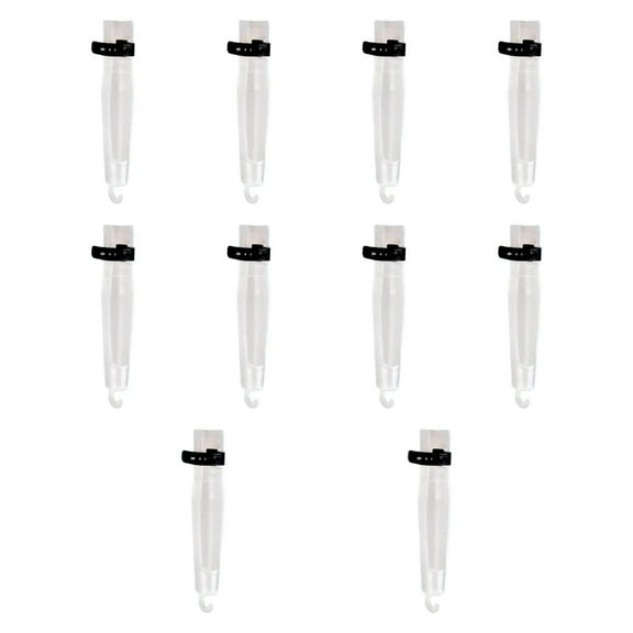 MAGIDEAL 10 Pieces Fishing Rod Tip Cover Sleeves Portable Compact Fishing Accessories White