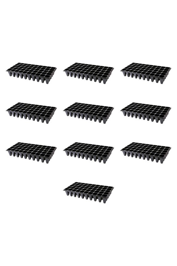 10 Pieces Seedling Nursery Starting Tray PP Material Multifunctional 54x28cm for 50 Grids