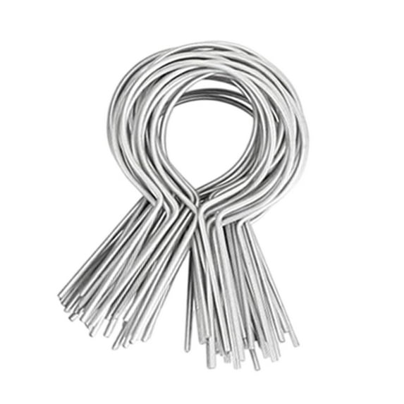 MAGIDEAL 100Pcs Fence Clips Portable Fence Fastening Ties Convenient Galvanized Steel Round