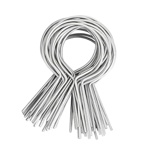 MAGIDEAL 100Pcs Fence Clips Portable Fence Fastening Ties Convenient Galvanized Steel Round