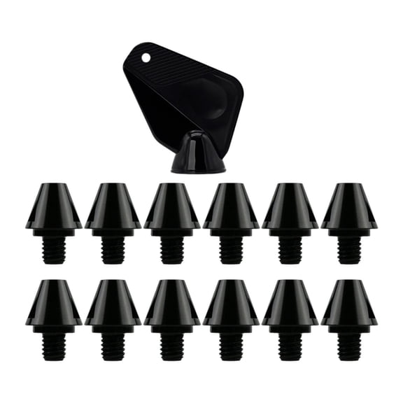 MAGIDEAL 12Pcs Rugby Shoes Studs Soccer Shoe Spikes Stable Turf M6 Firm Shoes Spikes Football Boot Spikes for Competition Height 11mm