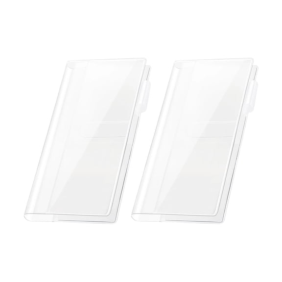 MAGIDEAL 2 Pieces Clear Cover for Weekly Planner Portable for Meeting Family Business