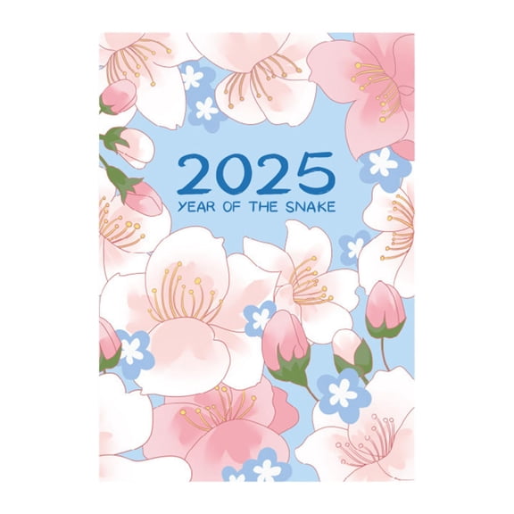 MAGIDEAL 2025 Planner Notebook Gift Year Monthly Daily Planner for School Office Home Cherry Blossom
