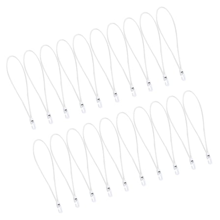MAGIDEAL 20Pcs Hook Bungee Cords Multipurpose 25cm Length for Luggage Roof Tents Bike White
