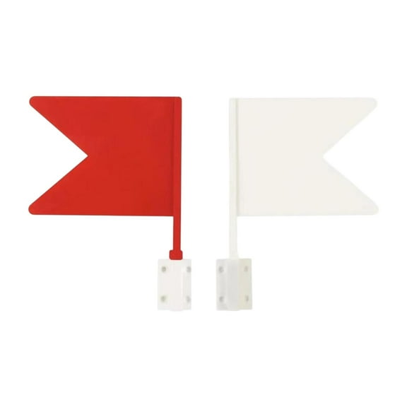 MAGIDEAL 2Pcs Equestrian Direction Flags Red White Gaming Corner Flags Obstacle Flags