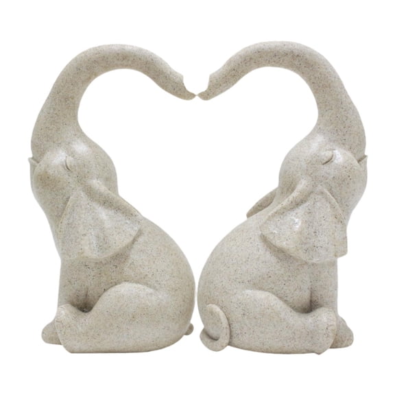 MAGIDEAL 2Pcs Garden Elephant Statue Collectible Decorative Centerpiece Figurine Garden