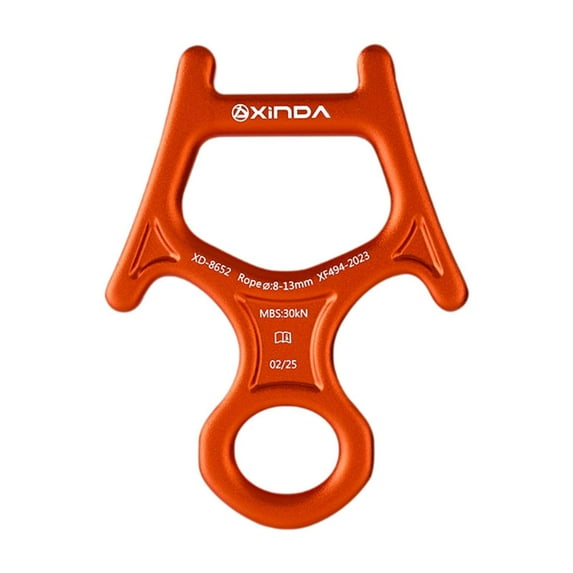 MAGIDEAL 30kN Descender Belay Device Downhill Equipment Belaying and Rappelling Orange