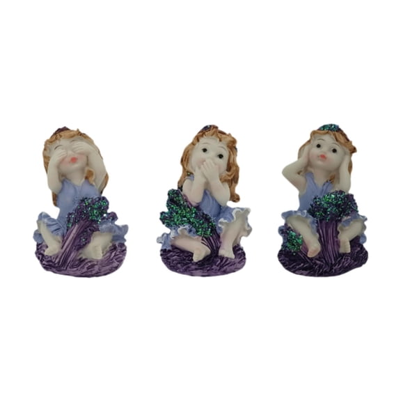 MAGIDEAL 3x Garden Fairy Figurines Garden Decoration Decorative Gift Collectible Ornament