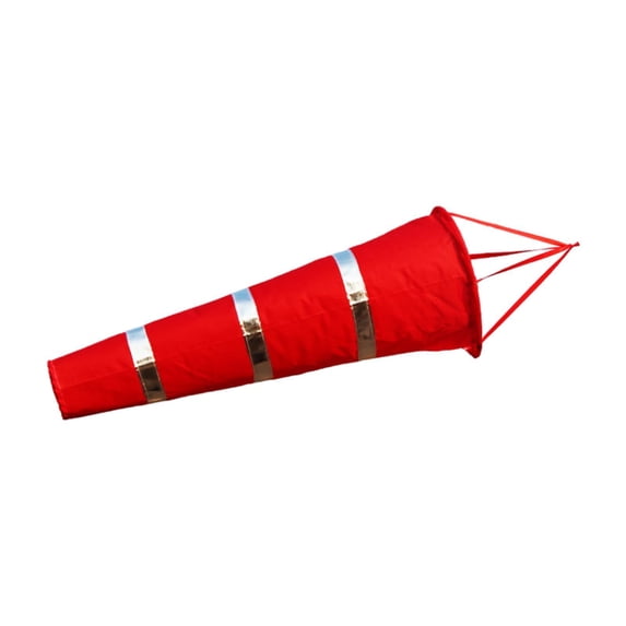 MAGIDEAL Airport Windsock, Outdoor Hanging Wind Sock, Reflective Aviation Flag Waterproof Red