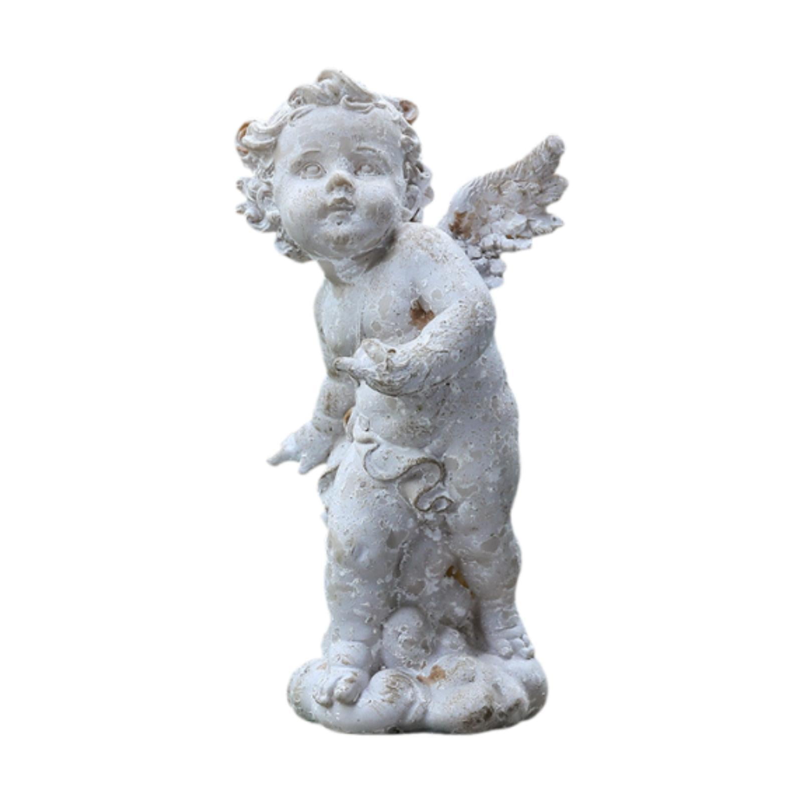 MAGIDEAL Angel Garden Statue Sculpture European Vintage Outdoor Statue for Poolside A
