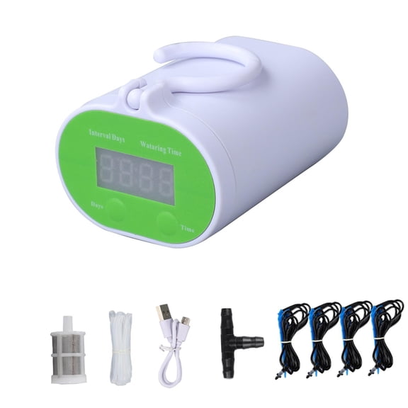 MAGIDEAL Automatic Watering Pump Controller Drip Irrigation Kit Garden Sprinkler Gardening Irrigation System for Small Greenhouse Lawn dripping 4 pots