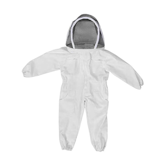 MAGIDEAL Bee Suit for Kids Detachable Hood Beekeeping Clothes for Home Men Women White M