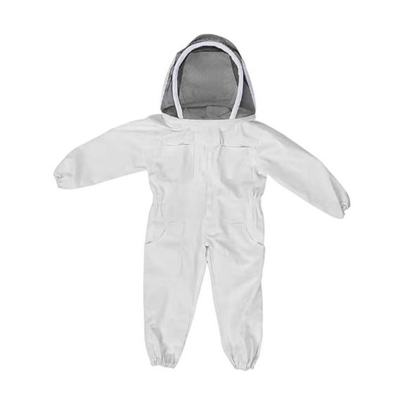 MAGIDEAL Bee Suit for Kids Detachable Hood Beekeeping Clothes for Home Men Women White M