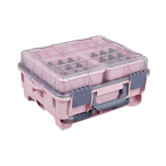 MAGIDEAL Box Fishing Tool Container for Boat Fishing Camping Sea Fishing Pink