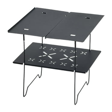 MAGIDEAL Camping Table Compact Foldable Small Table Folding Table for BBQ Yard Picnic Black