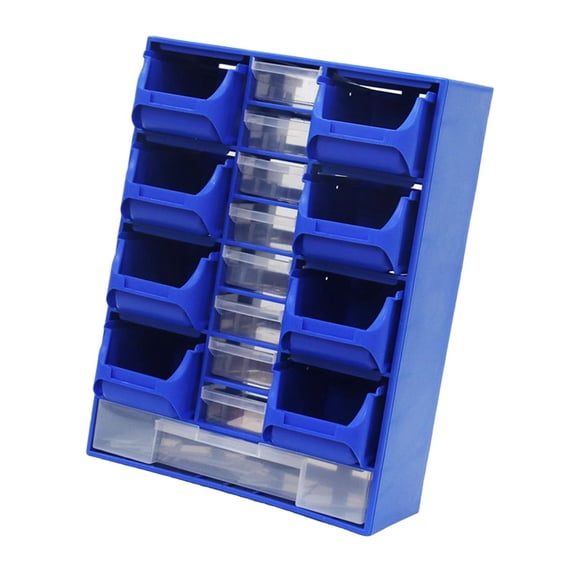 MAGIDEAL Hardware Parts Organizer Wall Bins for Crafting Supplies Bolts Blue