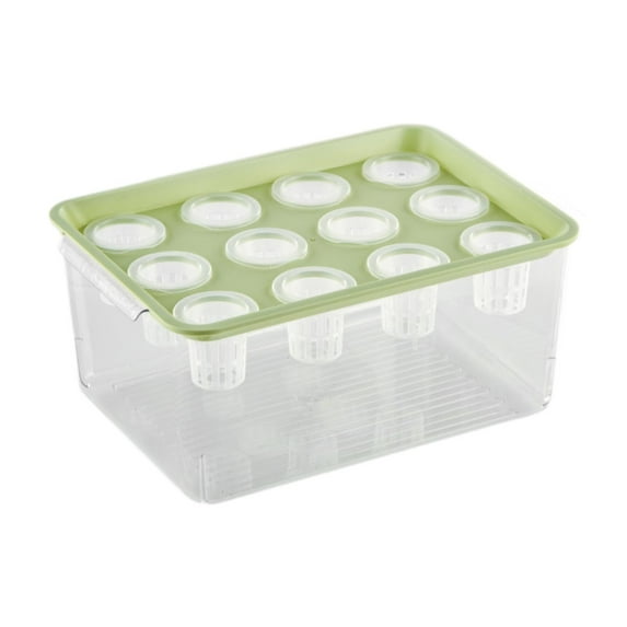 MAGIDEAL Hydroponics Grower Box, Hydroponics System Planting Container 12 Holes Practical Hydroponics System Growing Box for Cultivating, green