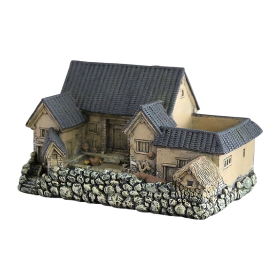 MAGIDEAL Micro Houses Sculpture Miniature Landscape Planter Party Supplies Resin Ornament
