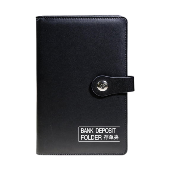 MAGIDEAL PU Leather Notebook Binder Refillable Loose Leaf Money Organiser for Travel Work Black