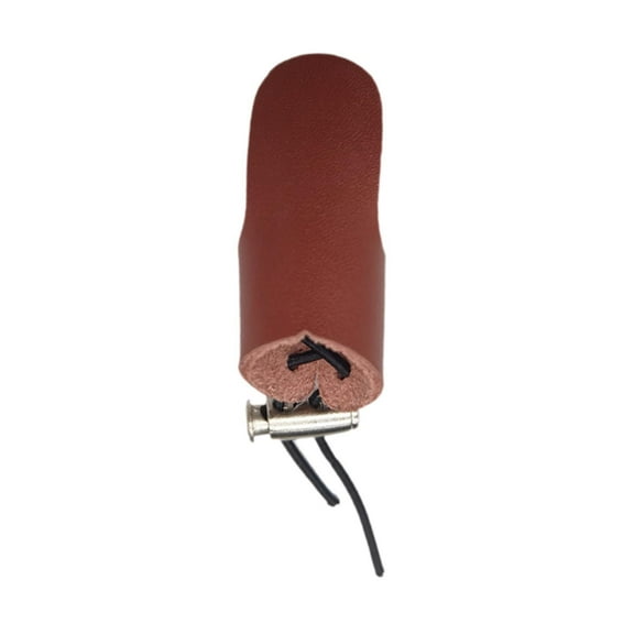 MAGIDEAL PU Leather Thumb Equipment Comfortable to Wear Soft Gear Brown