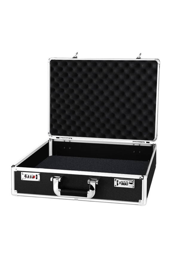 Portable Storage Case Anti Shock Empty Briefcase with Password Lock Tool Box XL