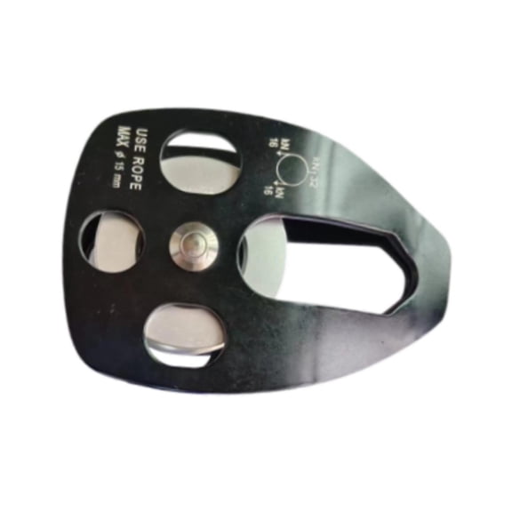 MAGIDEAL Side Plate Single Fixed Pulley Aluminum Alloy Portable Micro Pulley Rock Climbing Pulley for Towing Outdoor Activities