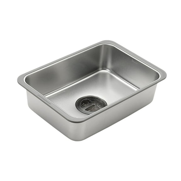 MAGIDEAL Stainless Steel Camping Bar Sink Single Bowl Wash Hands Sink Washing Sink Camping Table Sink Basin for Yard RV Garage Camping