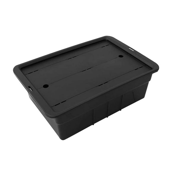 MAGIDEAL Tea Storage Box with Lid Modern Camping Table Basket for Yard Garage Outdoor Black