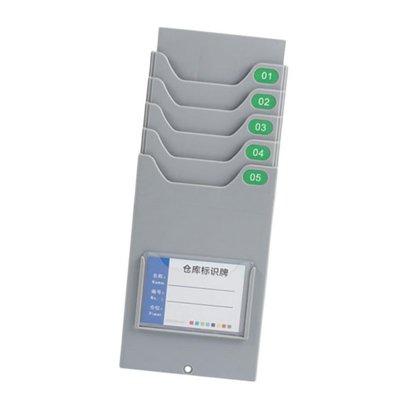 MAGIDEAL Time Cards Rack Holder Display Employees Retractable Office Payroll With 5 Pocket Slots