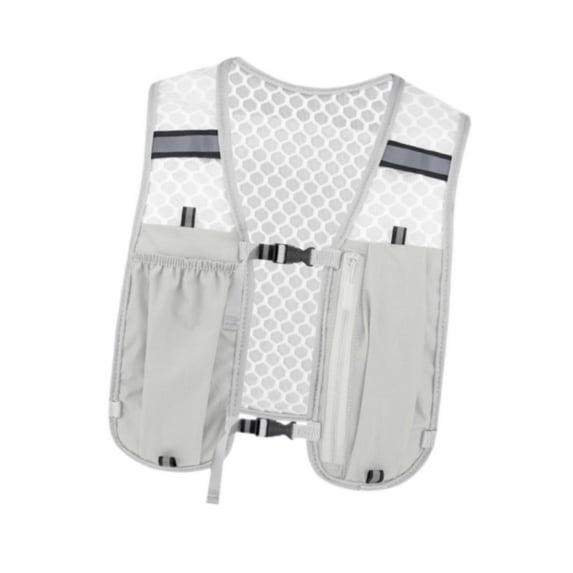 MAGIDEAL Vest Adjustable Runner Rucksack Running Vest for Men Women Lightweight Grey