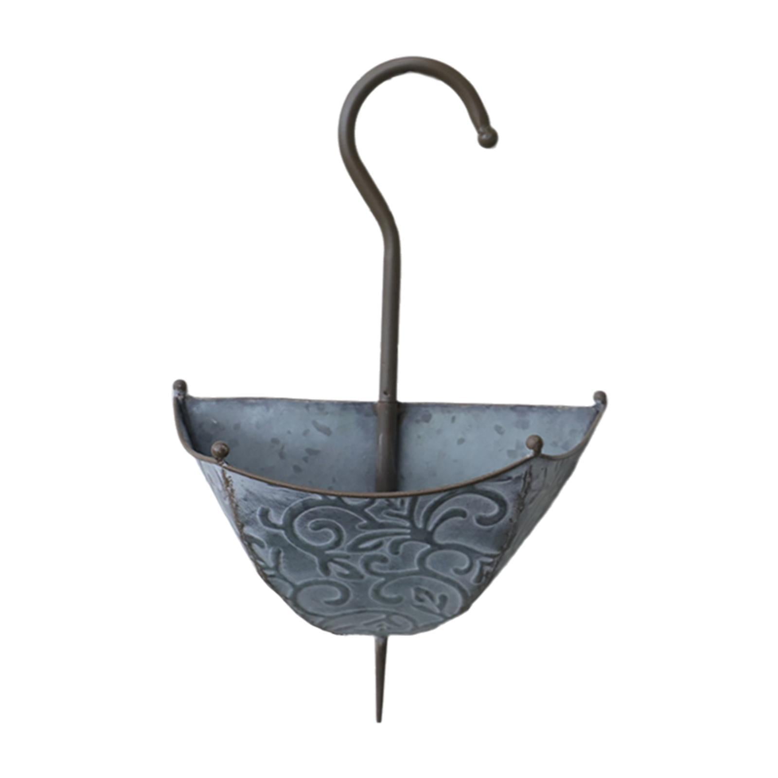 MAGIDEAL Wall Planter Iron Wall Mounted Wall Hanging Planter for Courtyard Yard Fence grey