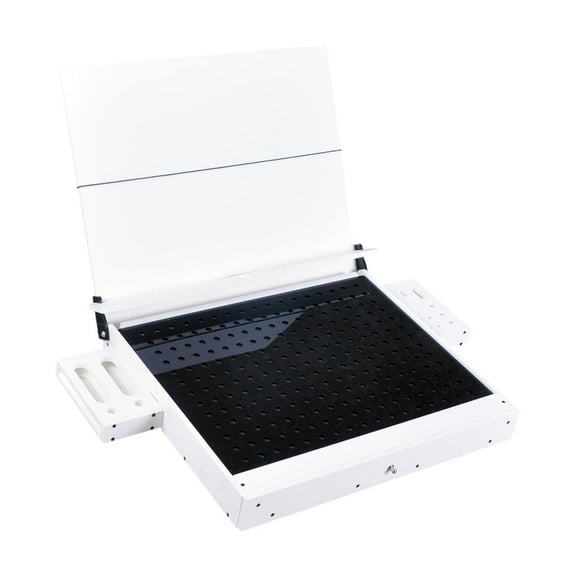 MAGIDEAL Workbench for Model Making Model Shelf Portable Storage Box Model Work Table White